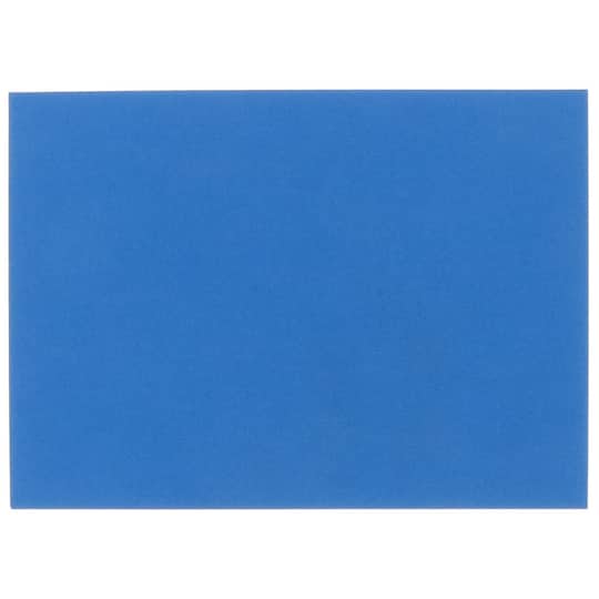 JAM Paper Blue Linen 4.62" x 6.25" 80lb. Blank Flat Note Cards, 500ct.